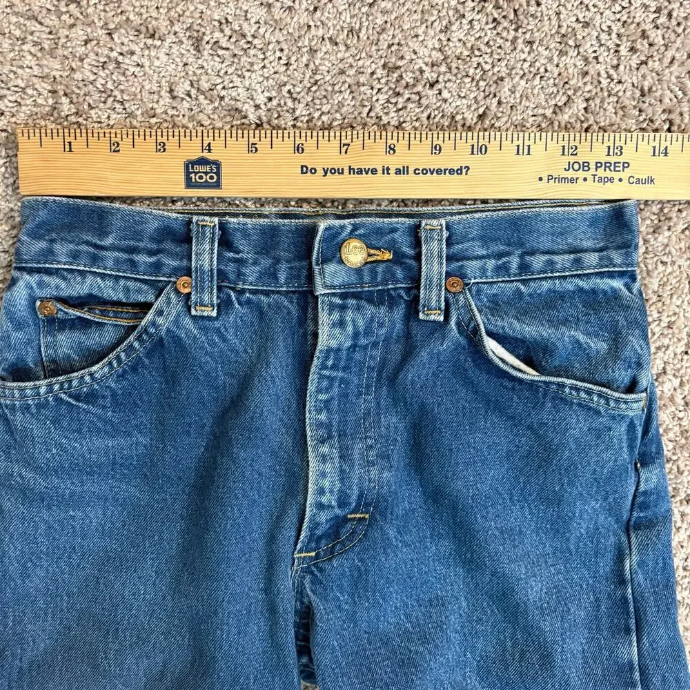 Vintage 80s Lee Riders Jeans 28x34 Measures 27x31 Medium Wash USA Made Denim